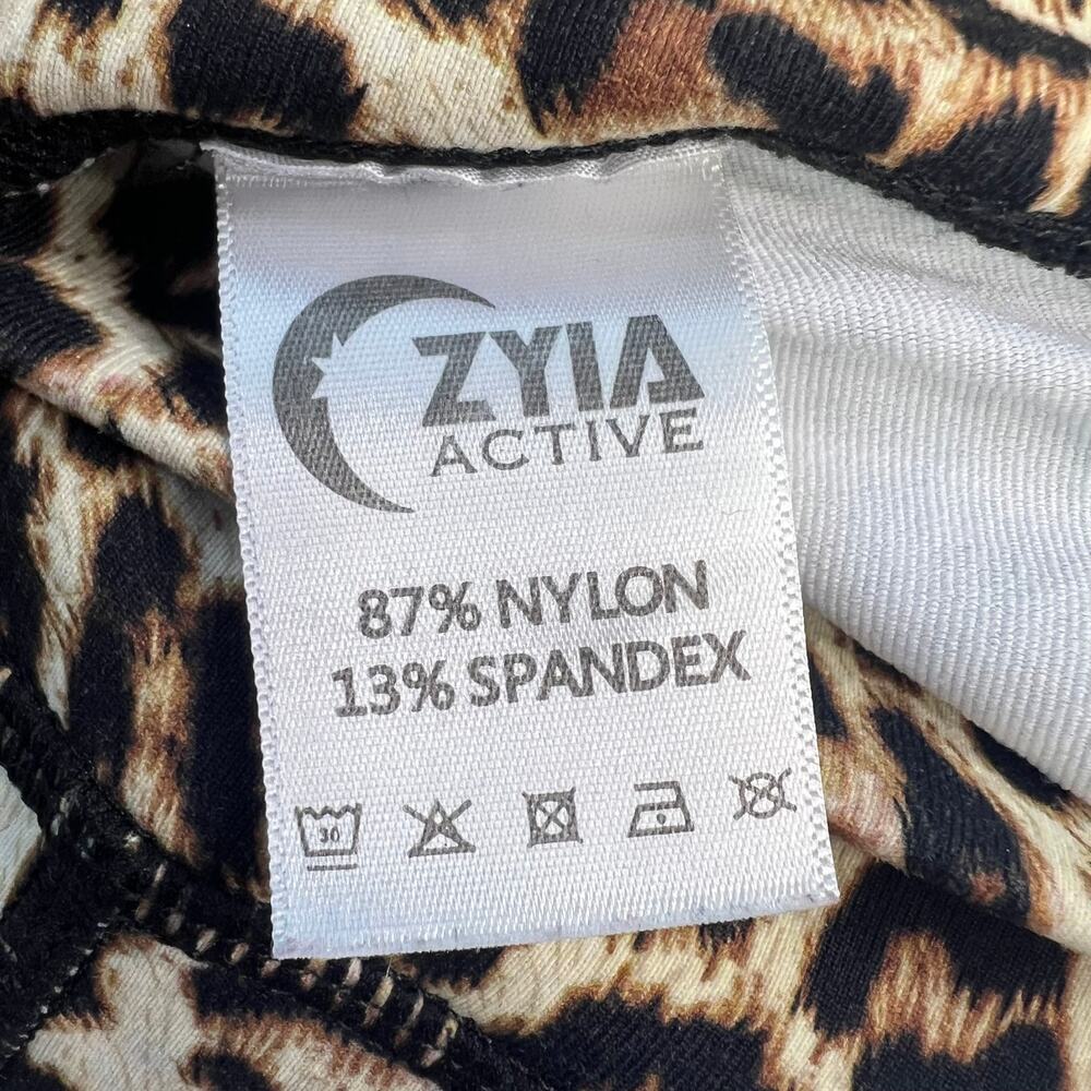 ZYIA Active Brilliant Leopard Animal Print Scrunch Booty Shaping Leggings Sz 6-8 - Picture 5 of 11